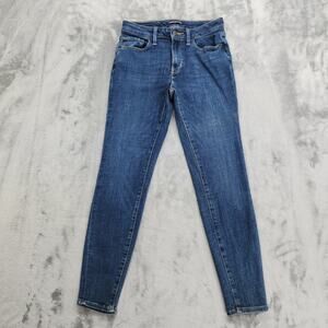 Calvin Klein Jeans Womens 6 Blue Dark Wash Contour Skinny Stretch Denim Ankle